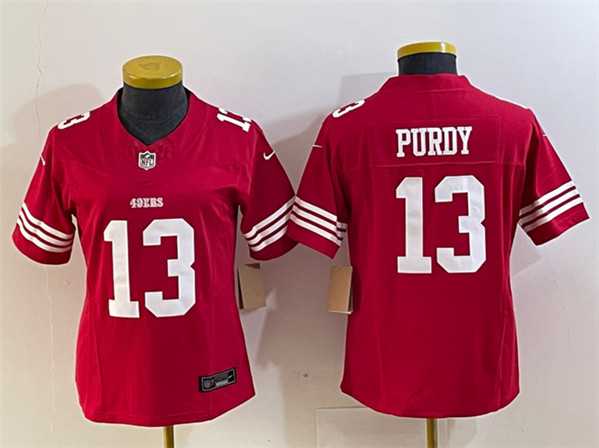 Womens San Francisco 49ers #13 Brock Purdy Red 2023 F.U.S.E. Vapor Untouchable Football Stitched Jersey(Run Small)